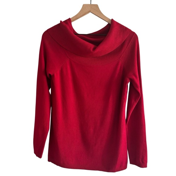LOFT Sweaters - LOFT Cowl Neck Knit Sweater Size Large Long Sleeve Pullover Holiday Cozy Stretch